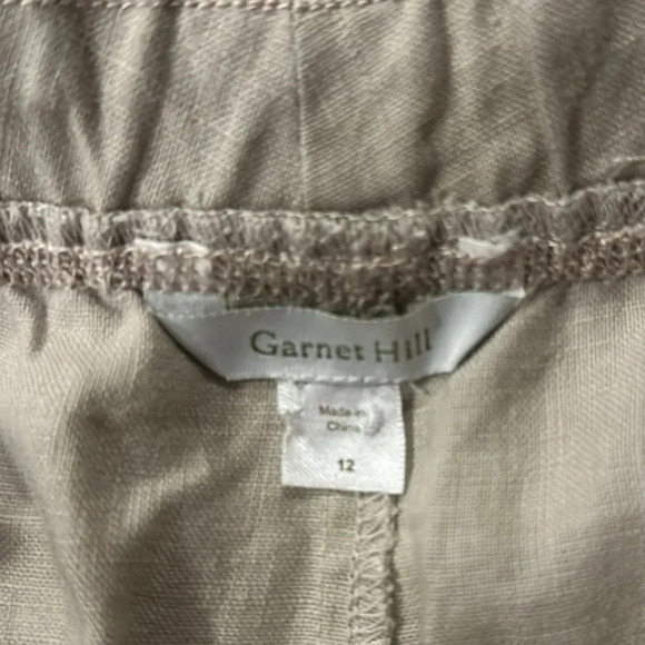 Garnet Hill Linen Shorts Size 12 Summer Resort Vacation Casual Weekend Travel - Picture 4 of 7